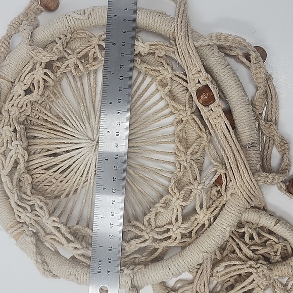 Macrame Beaded Plant Hanger - Picture 3 of 3